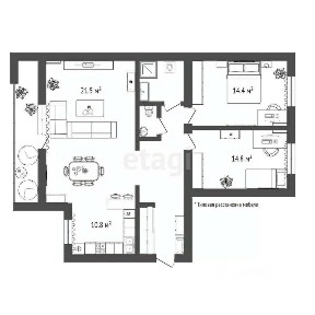 Продается 2-комн. квартира, 80,2 м²