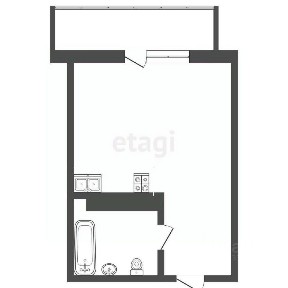 Продается студия, 20,6 м²