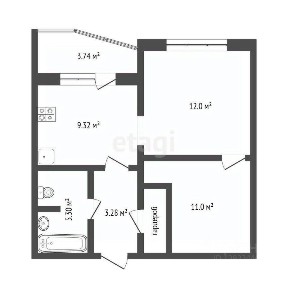 Продается 1-комн. квартира, 40,9 м²