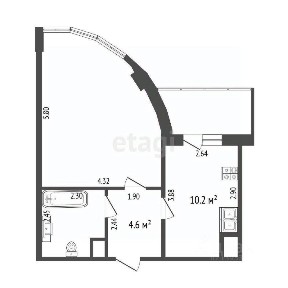 Продается 1-комн. квартира, 39,5 м²