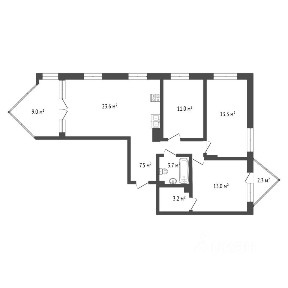 Продается 3-комн. квартира, 75,8 м²