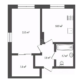 Продается 1-комн. квартира, 38,2 м²