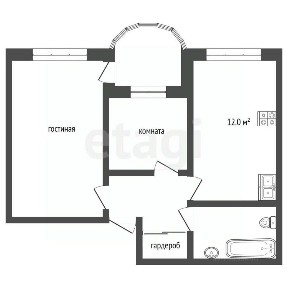 Продается 2-комн. квартира, 52,7 м²