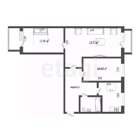 Продается 3-комн. квартира, 57 м²