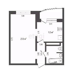 Продается 1-комн. квартира, 40,8 м²