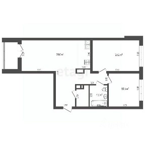 Продается 2-комн. квартира, 59,6 м²