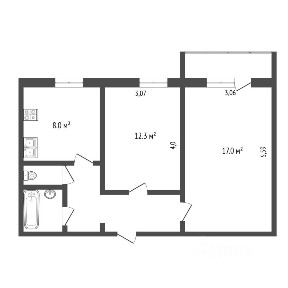 Продается 2-комн. квартира, 49,8 м²