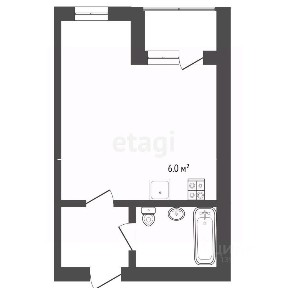 Продается студия, 23,7 м²