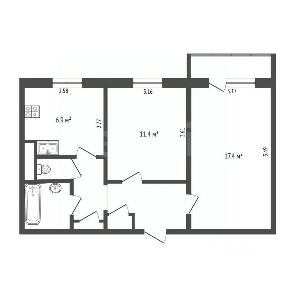 Сдается 2-комн. квартира, 47,9 м²