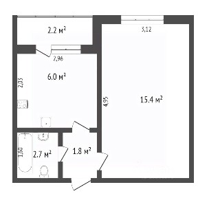 Продается 1-комн. квартира, 27 м²