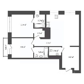Продается 2-комн. квартира, 65,7 м²