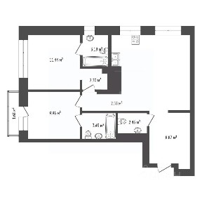 Продается 2-комн. квартира, 65,7 м²