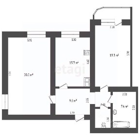 Продается 3-комн. квартира, 82,6 м²