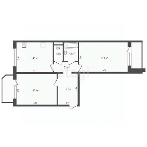 Продается 2-комн. квартира, 69,5 м²