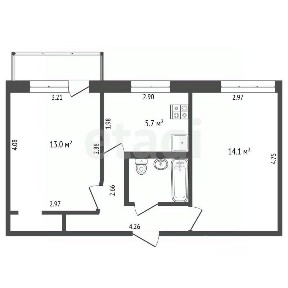Продается 2-комн. квартира, 41,9 м²