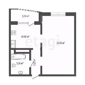 Продается 1-комн. квартира, 41 м²