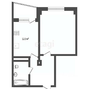 Продается 1-комн. квартира, 46,7 м²