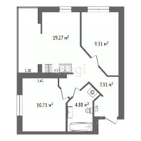 Продается 2-комн. квартира, 50 м²