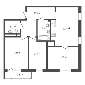 Продается 3-комн. квартира, 69,6 м²