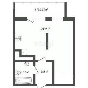 Продается студия, 29 м²