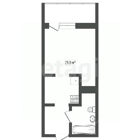 Продается студия, 23,4 м²