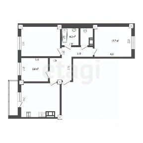 Продается 3-комн. квартира, 70 м²