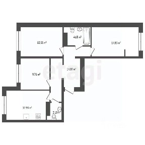 Продается 3-комн. квартира, 71,3 м²