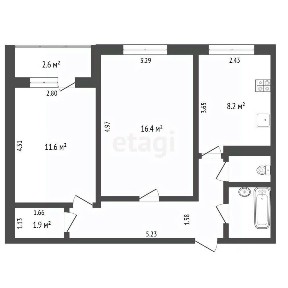 Продается 2-комн. квартира, 51 м²