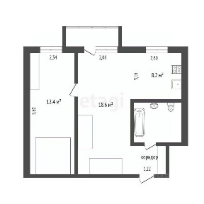 Продается 1-комн. квартира, 42 м²
