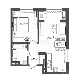 Продается 1-комн. квартира, 50 м²