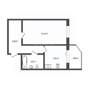 Продается 1-комн. квартира, 32,6 м²