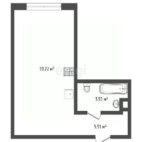 Продается студия, 25 м²