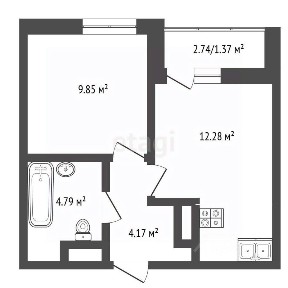 Продается 1-комн. квартира, 30,9 м²