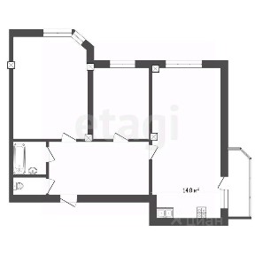 Продается 2-комн. квартира, 73,2 м²
