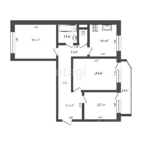 Продается 3-комн. квартира, 91 м²