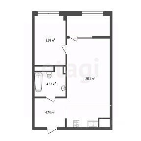 Продается 1-комн. квартира, 38,2 м²