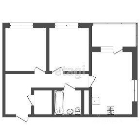 Продается 2-комн. квартира, 51,5 м²