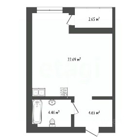 Продается студия, 31,9 м²