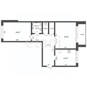 Продается 2-комн. квартира, 67,9 м²