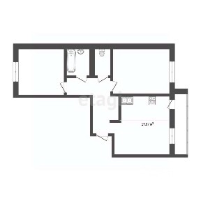 Продается 2-комн. квартира, 65,8 м²