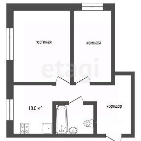 Продается 2-комн. квартира, 41,3 м²