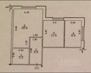 Сдается 2-комн. квартира, 54 м²