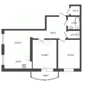 Продается 2-комн. квартира, 53 м²