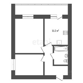 Продается 2-комн. квартира, 44 м²