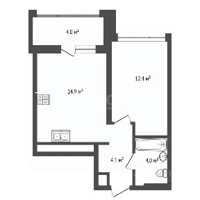 Продается 1-комн. квартира, 35,6 м²