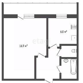 Продается 1-комн. квартира, 29,9 м²