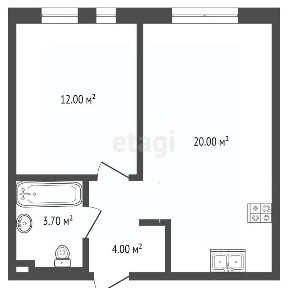 Продается 1-комн. квартира, 40 м²