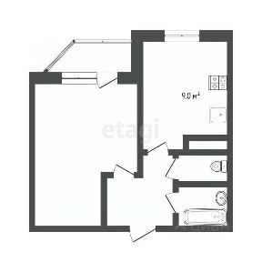 Продается 1-комн. квартира, 34,9 м²