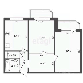 Продается 2-комн. квартира, 64,2 м²