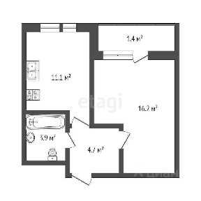 Продается 1-комн. квартира, 35,9 м²